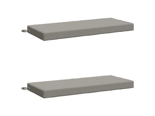 Lot de 2 coussins de banc, coussins d'assise soest 100 % polyester gris cf56806