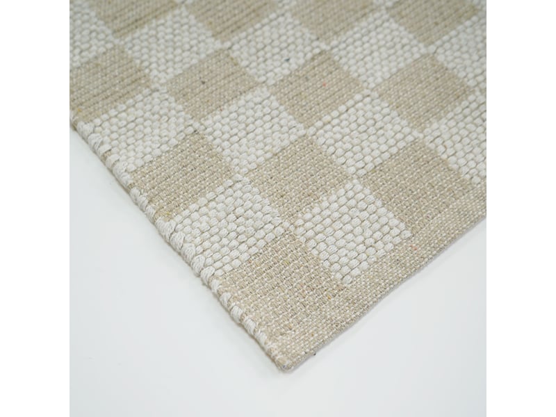  Tapis damier en coton jenna 50x80cm naturel  - Conforama B