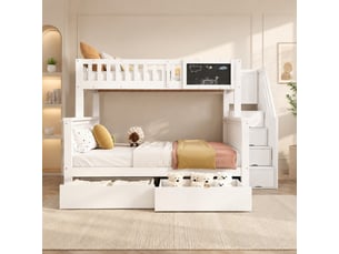 Lit superposé 140x200 cm <strong></strong>  <strong></strong> coloris blanc