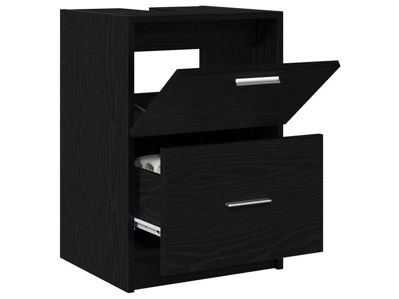 Cabinet de salle de bain, armoire salle de bain chêne noir 40 x 37 x 59 cm cf65330 - Conforama C