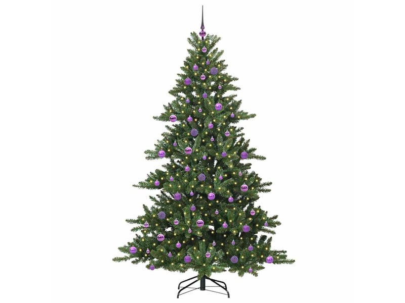  Sapin de noël - arbre de noël artificiel à branches articulées vert 210 cm  - Conforama C