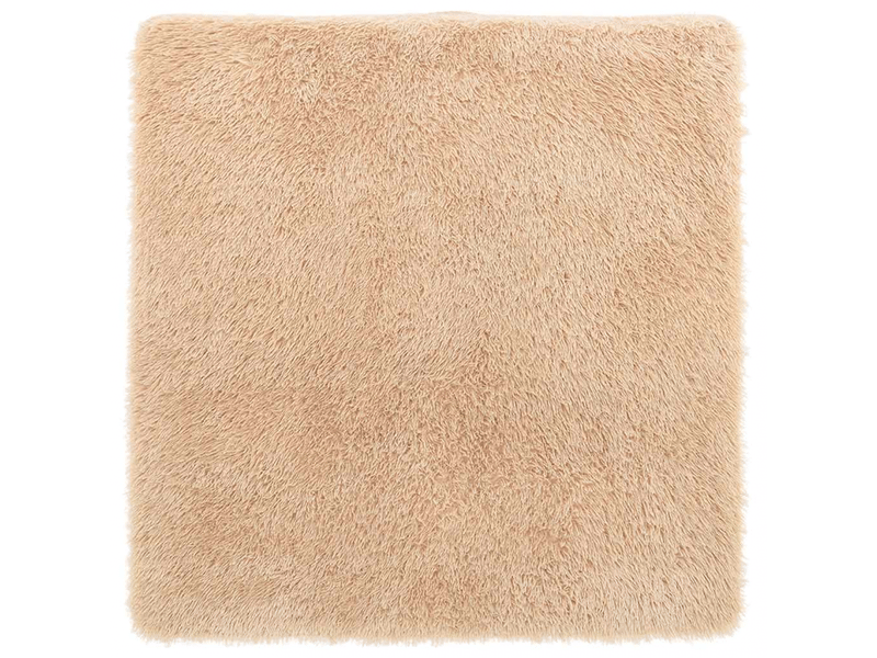  Tapis shaggy à poils longs navarra beige 160x160cm polyester - comfortxl 4102869 - Conforama A