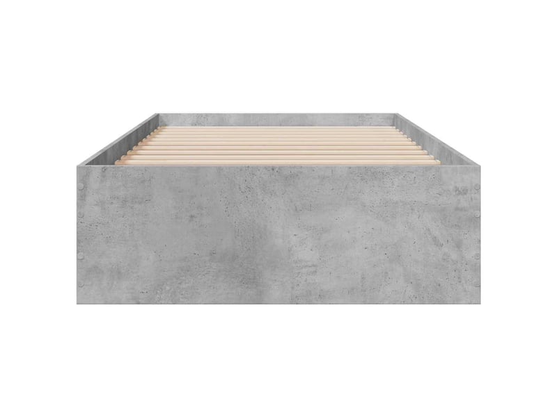  Lit simple- lit adulte -  cadre de lit avec tiroirs sans matelas gris béton 90x190 cm  - Conforama C