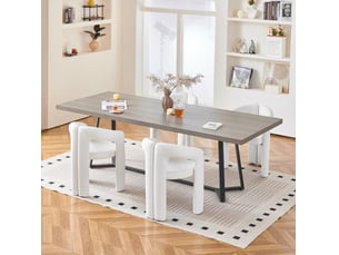 Lot de 4 chaises de salle à manger en velours avec accoudoirs evryae