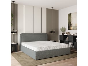 Lit coffre 160x200 cm <strong>MASSENO</strong> <strong></strong> coloris gris