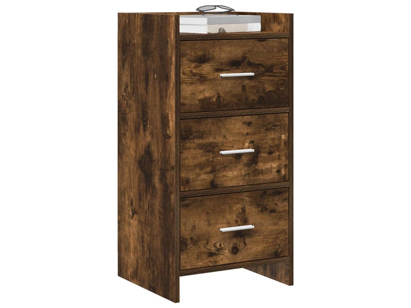  Buffet - bahut - meuble de rangement chêne fumé 40 x 36 x 80 cm bois d'ingénierie  - Conforama C
