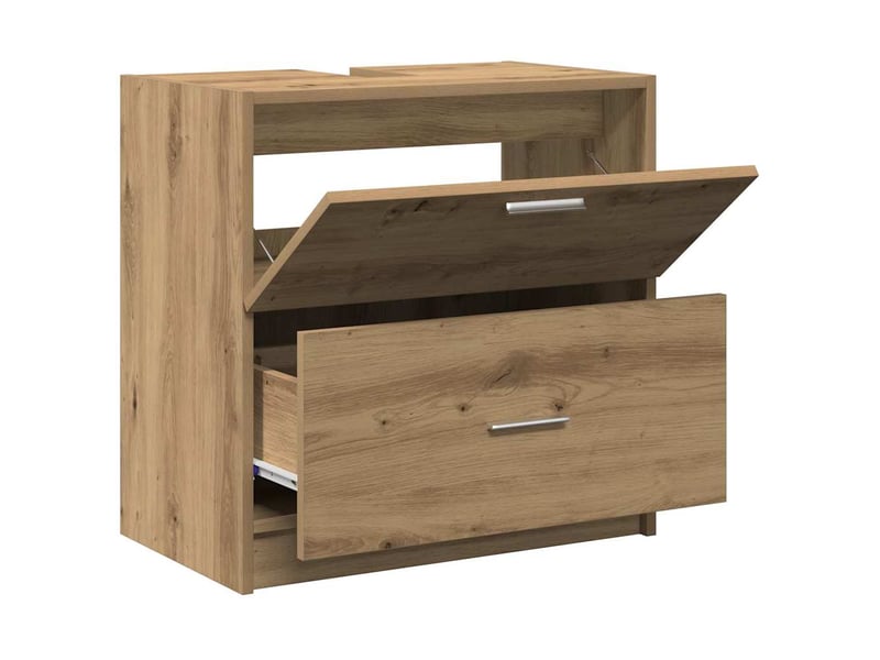 Cabinet de salle de bain, armoire salle de bain chêne artisanal 59 x 37 x 59 cm cf65288 - Conforama E