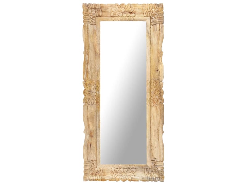  Miroir, miroir de maquillage 110x50 cm bois de manguier massif shl95232  - Conforama A