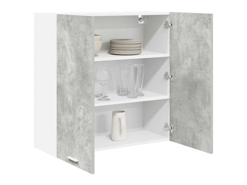  Meuble de rangement, armoire suspendue gris béton 80x31x80cm bois d'ingénierie shl8512  - Conforama C