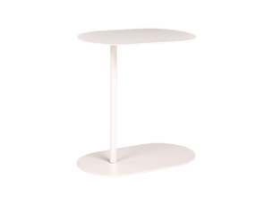 Table d'appoint mille métal blanc cassé