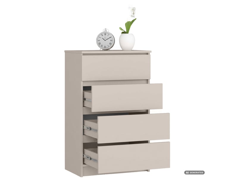  Commode k60 cachemire 60 cm 4 tiroirs 60x40x99 cm Commode K60 - Conforama B