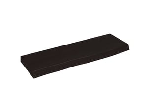 Étagère flottante, etagère murale, étagère suspendue marron foncé 60x20x4 cm bois chêne massif traité cf42400