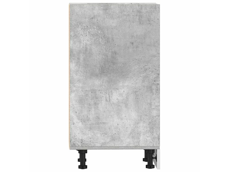  Meuble de rangement, meuble bas de cuisine gris béton 30x44,5x81,5cm bois d'ingénierie  - Conforama E