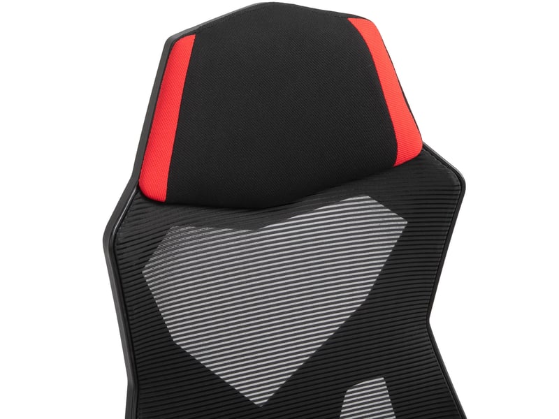  Chaise gaming ergonomique 58 x 63 x 112-122 cm – noir et rouge – inclinable à 135° avec repose-pieds  - Conforama D