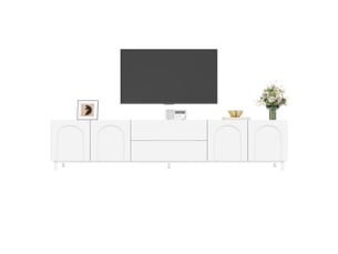 Meuble tv coloris blanc 180 cm   