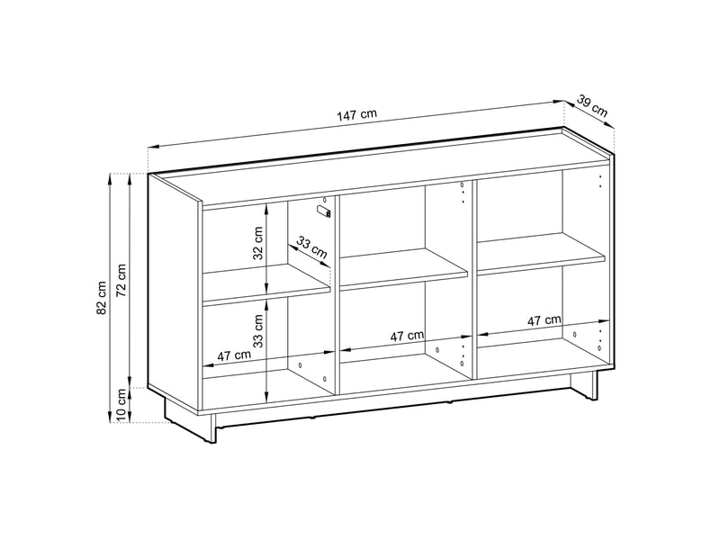  Selsey yasumi - commode - 147 cm - chêne Yasumi - Conforama E
