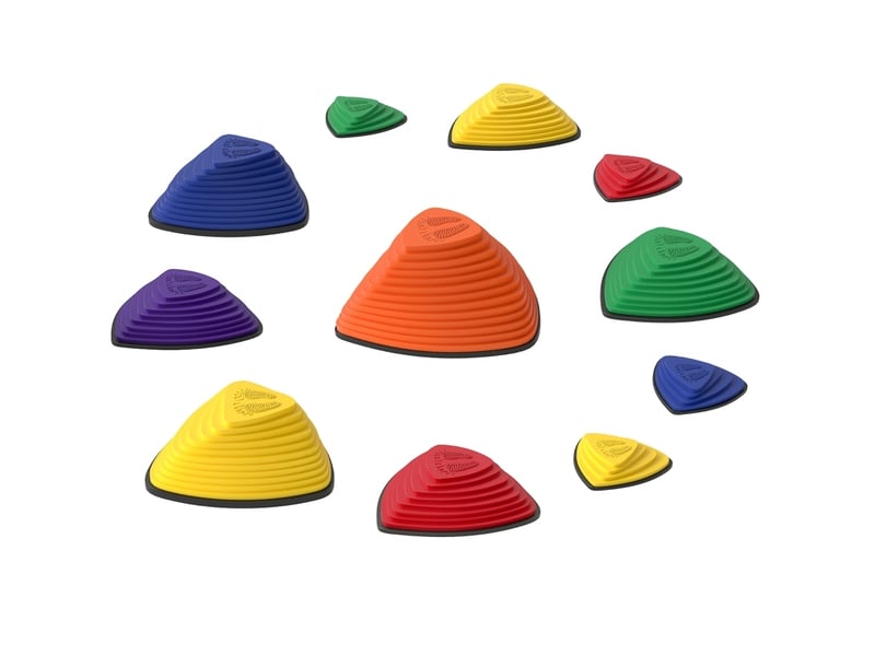  Pierres d’équilibre 11 pièces 37,5x37,5x16 cm antidérapantes multicolores  - Conforama A