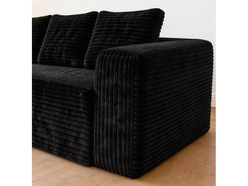  Canapé d'angle modulable 4 places avec méridienne evryae  - Conforama C