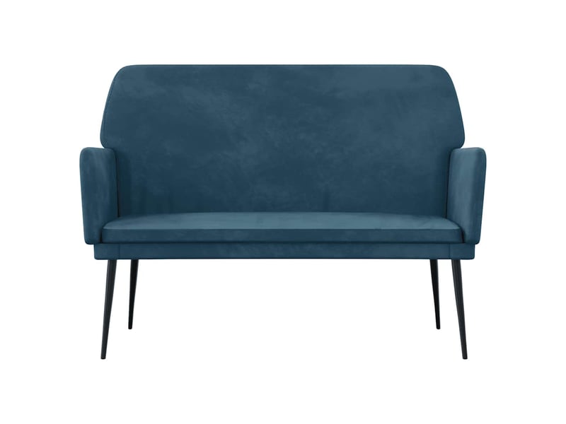  Banc, canapé 2 places bleu 108x79x79 cm velours shl95548  - Conforama C