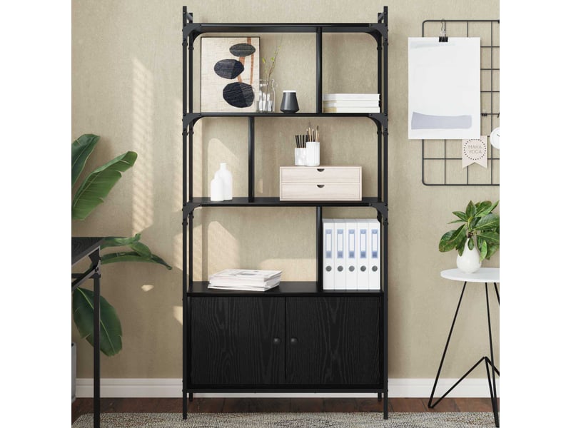  Bibliothèque 6 niveaux, armoire à livres 76,5 x 30 x 154,5 cm bois d'ingénierie shl682  - Conforama D