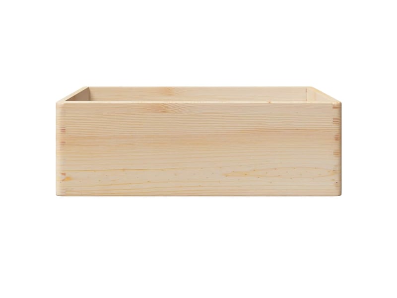  Boîte de rangement, coffre de rangement avec poignées 40x30x13 cm bois de pin massif  - Conforama D