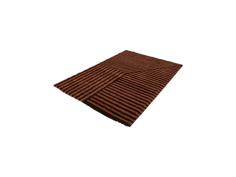  Tapis intérieur rayures marron et terracotta 200 x 290cm - telya  - Conforama B