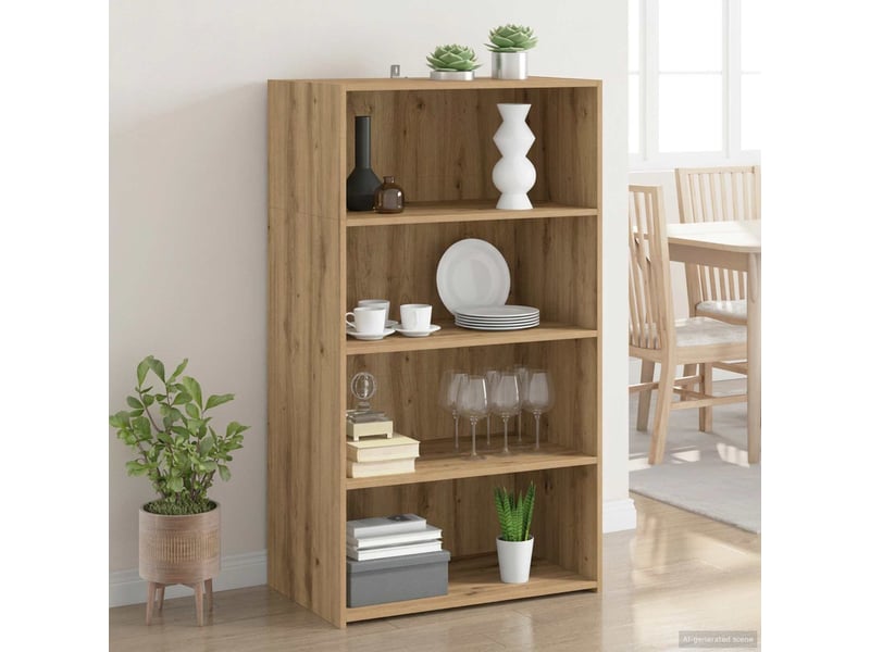  Haut armoire, armoire de rangement chêne artisanal 70x41x124 cm bois d'ingénierie  - Conforama B