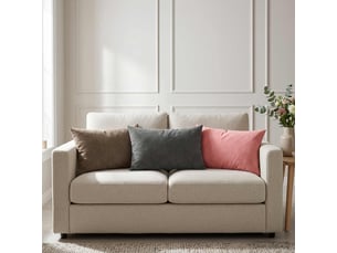 Lot de 6 coussins avec oreiller, coussins décoratifs heerlen rose velours cf50892