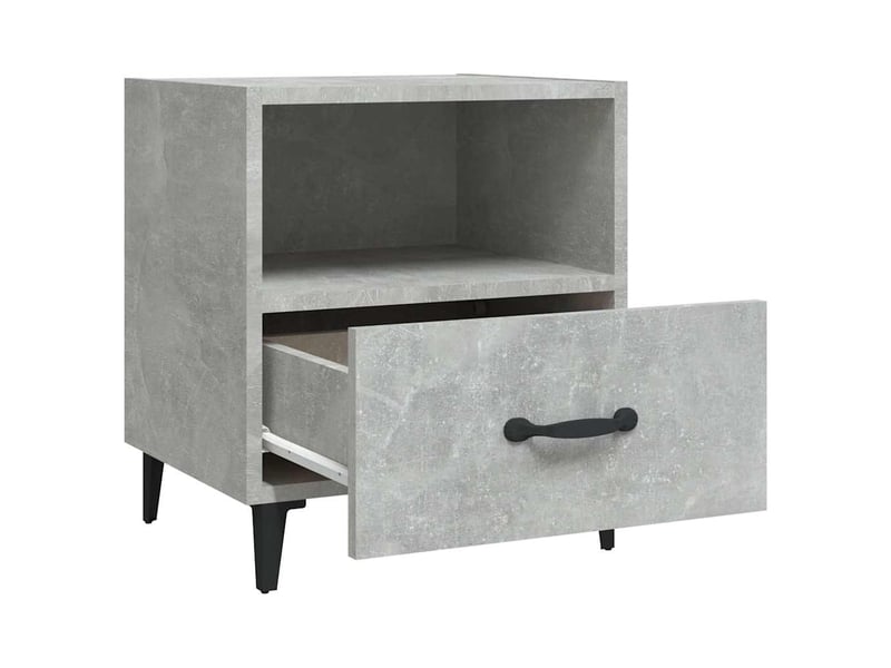  Table de chevet - cabinet de chevet - table de nuit gris béton bois d'ingénierie  - Conforama D
