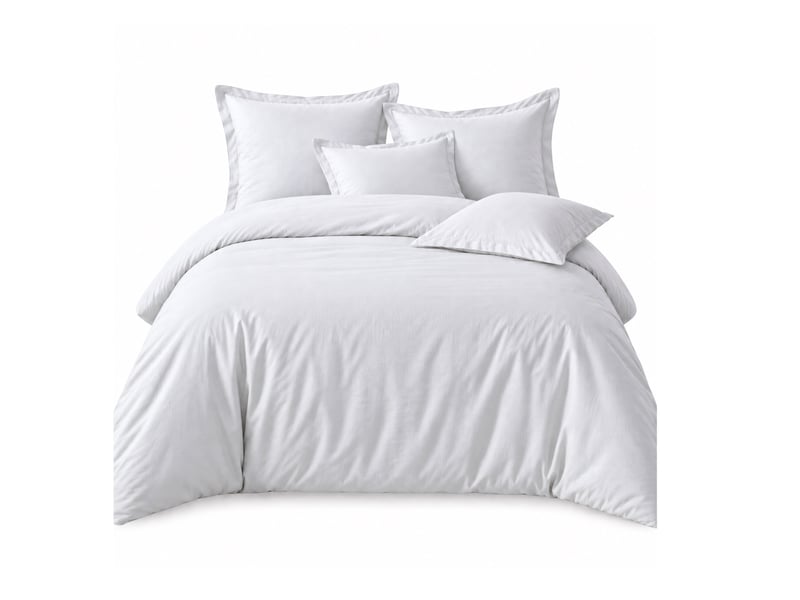  Parure de lit 240x260 cm bambou métis blanc PD23202 - Conforama A