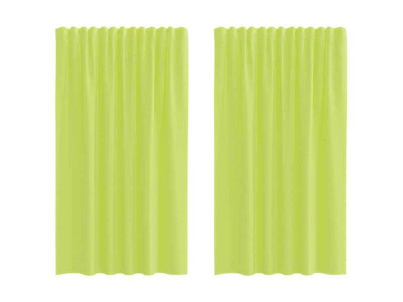  Lot de 2 rideaux en voile, voilages à œillets vert pomme cf44287  - Conforama A