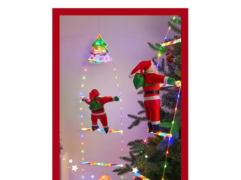  Noel guirlande lumineuse extérieur 1.2m  8 modes fonction motif de sapin de noël  - Conforama E