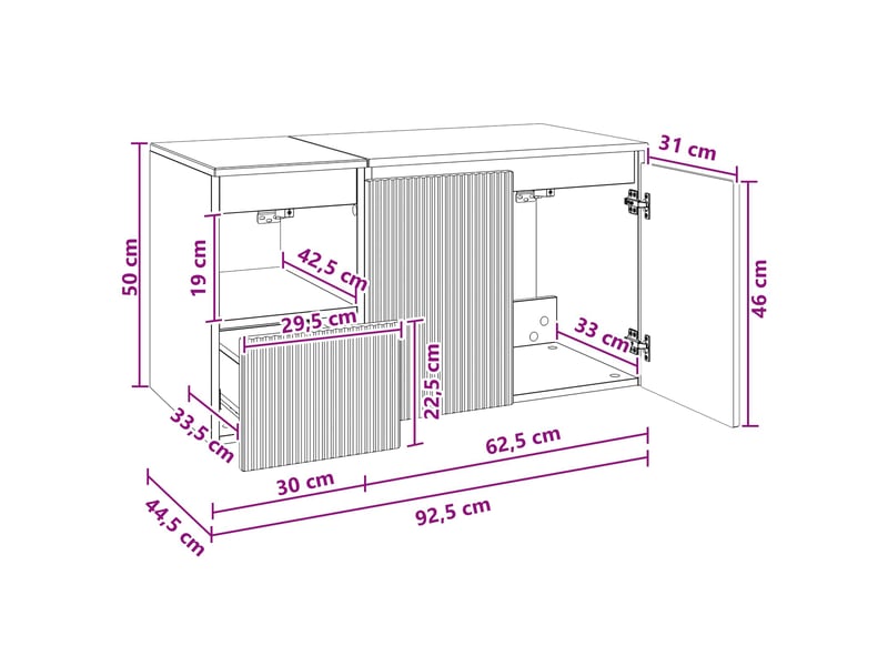  Ensemble de mobilier de salle de bain 2 pc blanc cf63996  - Conforama E