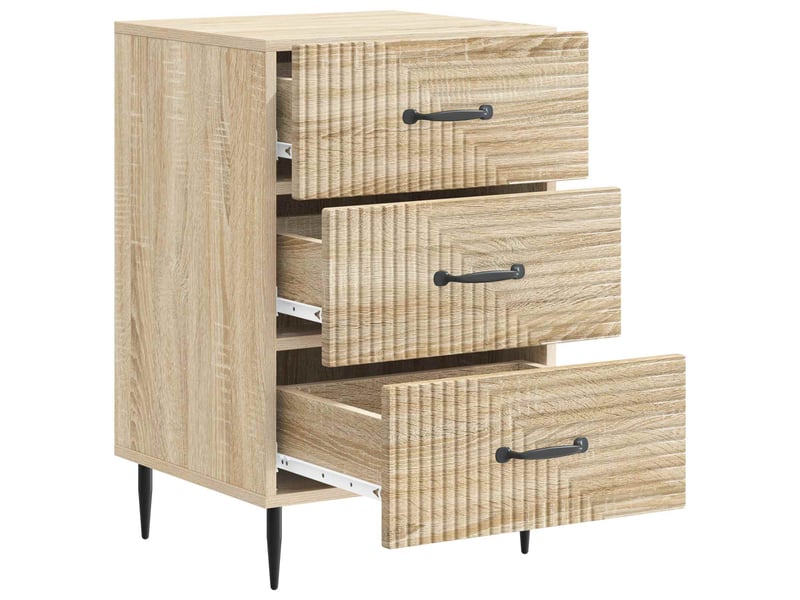  Table de chevet - cabinet de chevet - table de nuit avec tiroir chêne sonoma 43 x 41 x 66,5 cm  - Conforama C