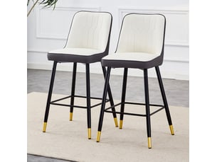 tabouret de bar <strong>HAUSS SPOLE</strong> - bicolore hauteur d'assise 68.5 cm vendu Par paire