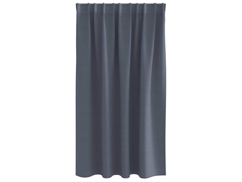 Lot de 2 rideaux occultants, rideaux black-out avec anneaux anthracite 140 x 140 cm cf44546 - Conforama D