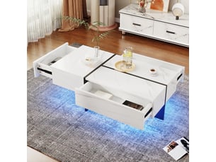 Table basse coloris blanc blanc