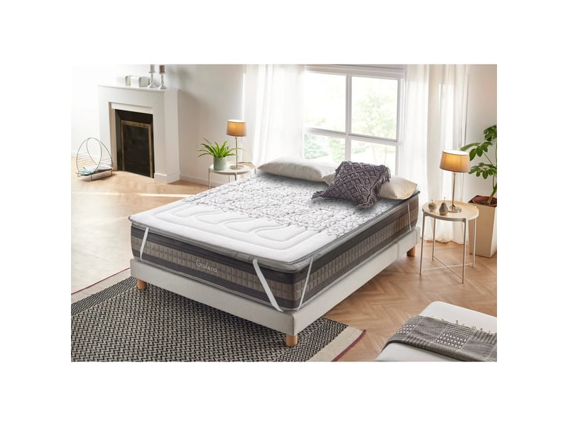  Surmatelas visco luxury gel - visco gel + supersoft 3 cm, 11 zones et 4 élastiques ajustables 8435720054156 - Conforama B