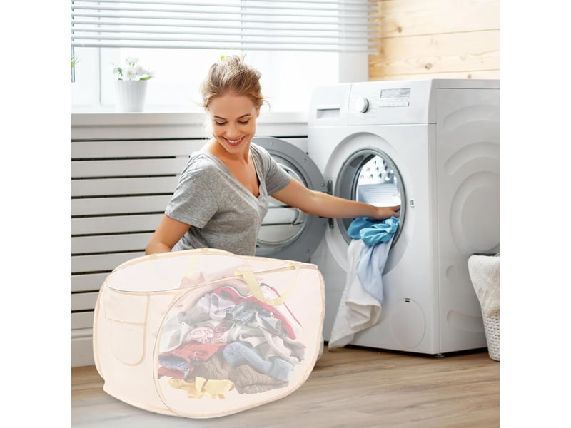  Panier a linge pliable, corbeille a linge pliable, panier à vêtements pliable, panier à linge sale pliable, pop up corbeille à linge en maille  - Conforama C
