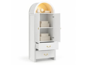 Buffet 2 porte(s)  2 tiroir(s) MAISENTIEL  - 76 cm coloris blanc 