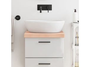 Comptoir de salle de bain, plan de travail 40x60x(2-6) cm bois massif non traité cf65734