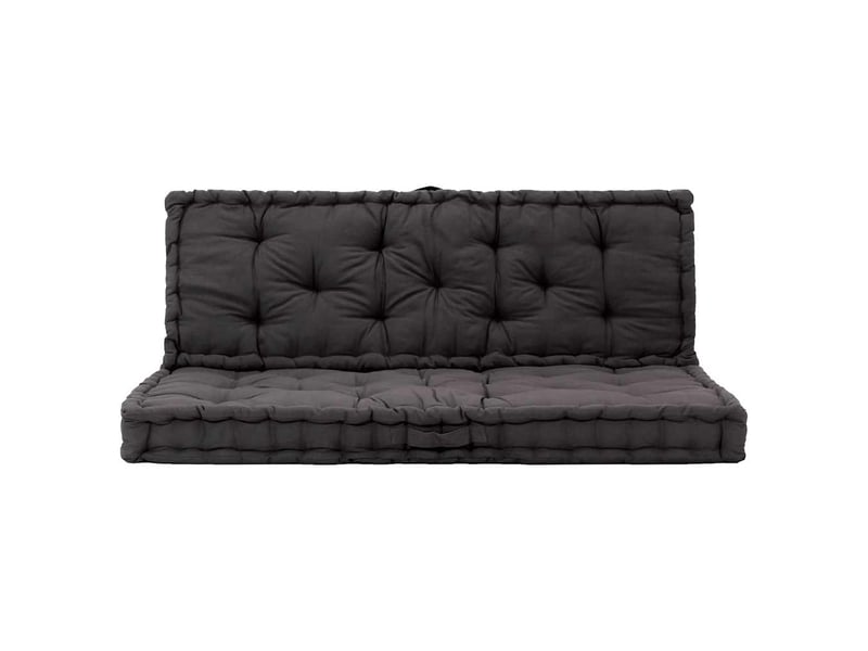  Lot de 2 coussins de plancher de palette coton noir cf59757  - Conforama C