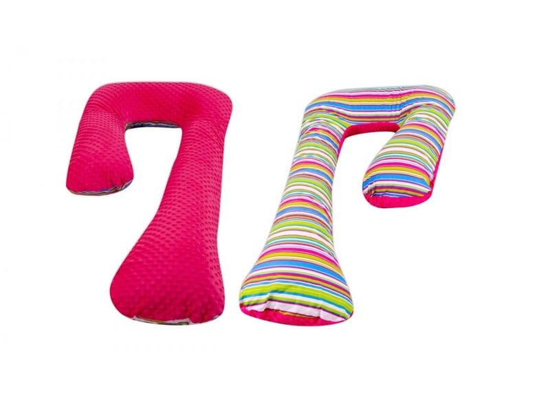  Coussin d'accouchement d'allaitement usages multiples bandes de couleur 1 - rose 4220324.8 - Conforama A