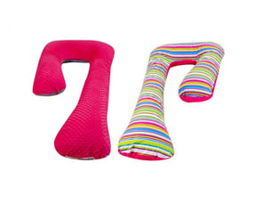 Coussin d'accouchement d'allaitement usages multiples bandes de couleur 1 - rose