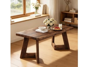 Table basse rectangulaire coloris marron HAUSS SPOLE - 60 cmx120 cm