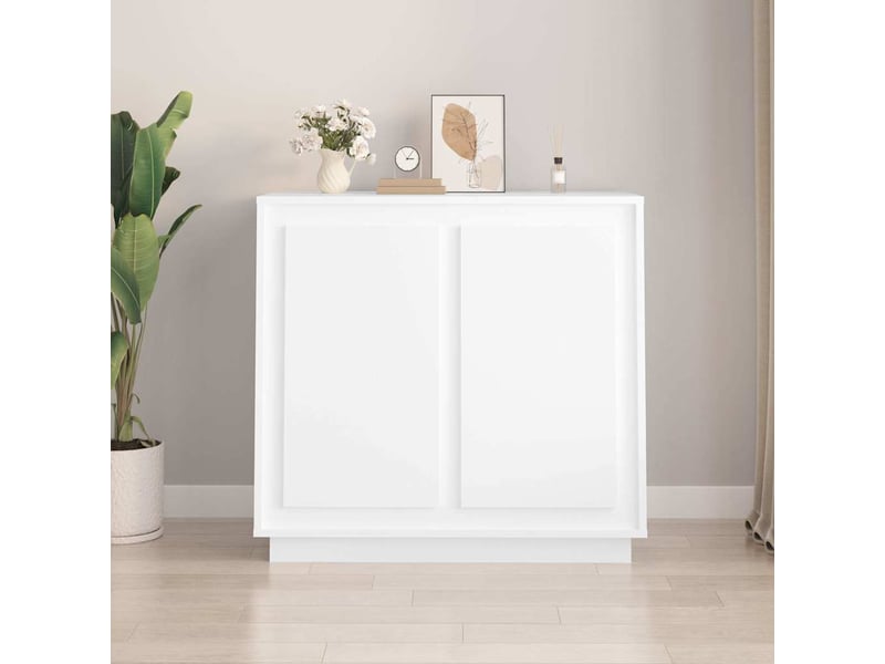  Buffet - bahut - meuble de rangement blanc 80x34x75 cm bois d'ingénierie  - Conforama B