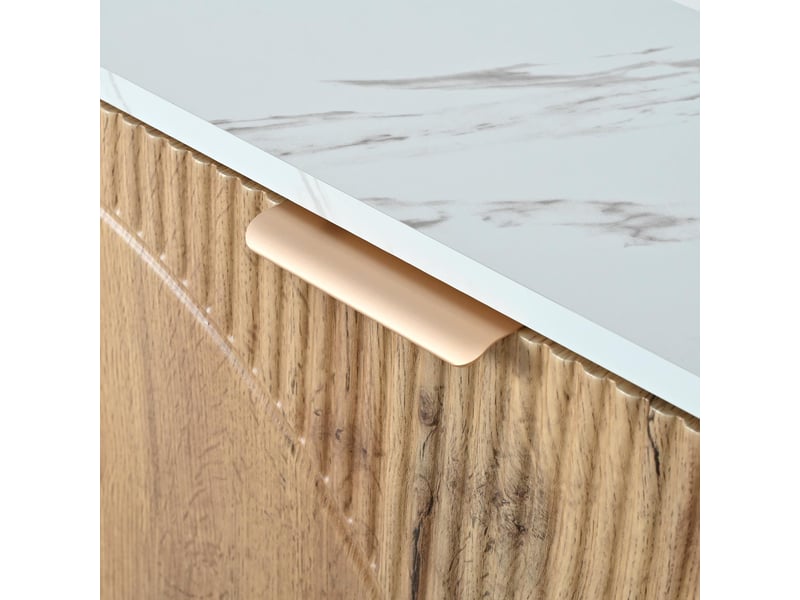  Meuble à chaussures 4 portes abattantes en mdf et bois massif naturel 105x24x95,5 cm - pangivo  - Conforama D