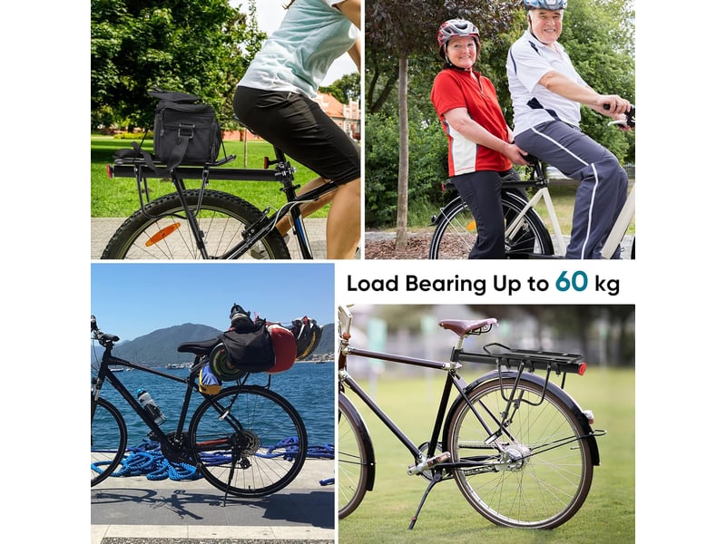  Porte-bagages de vélo arrière à libération rapide – charge max 60 kg  - Conforama D