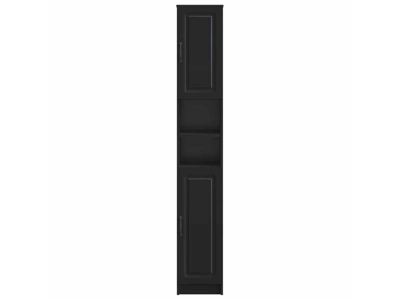 Colonne de salle de bain avec étagère ouverte utrecht noir - Conforama D