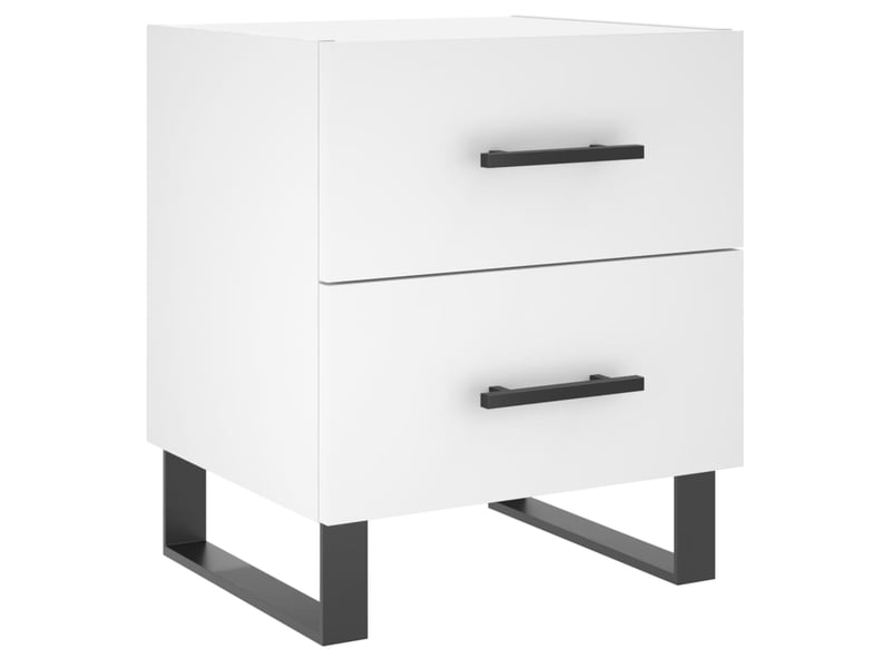  Tables de chevet 2 pièces blanc 40x35x47,5 cm bois d’ingénierie  - Conforama E
